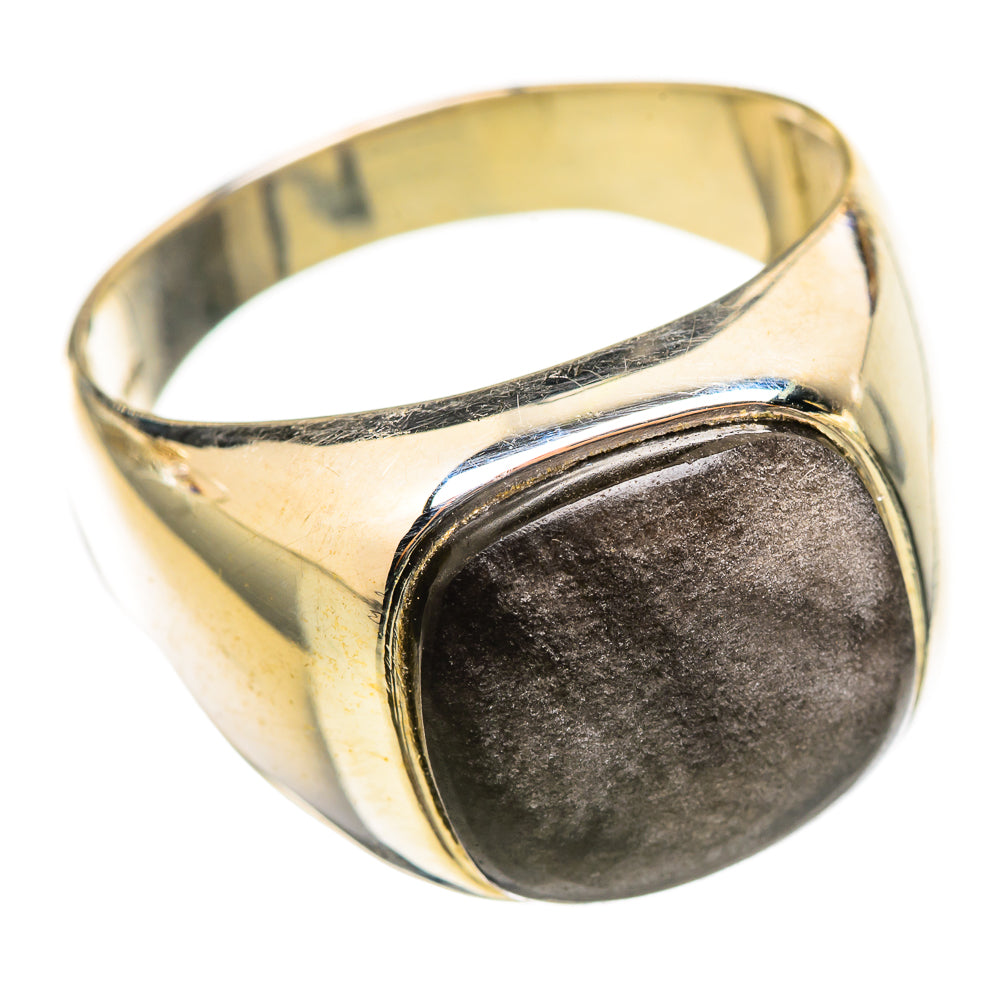 Gold Sheen Obsidian Rings handcrafted by Anasilvercos - RING114826 - Photo 2