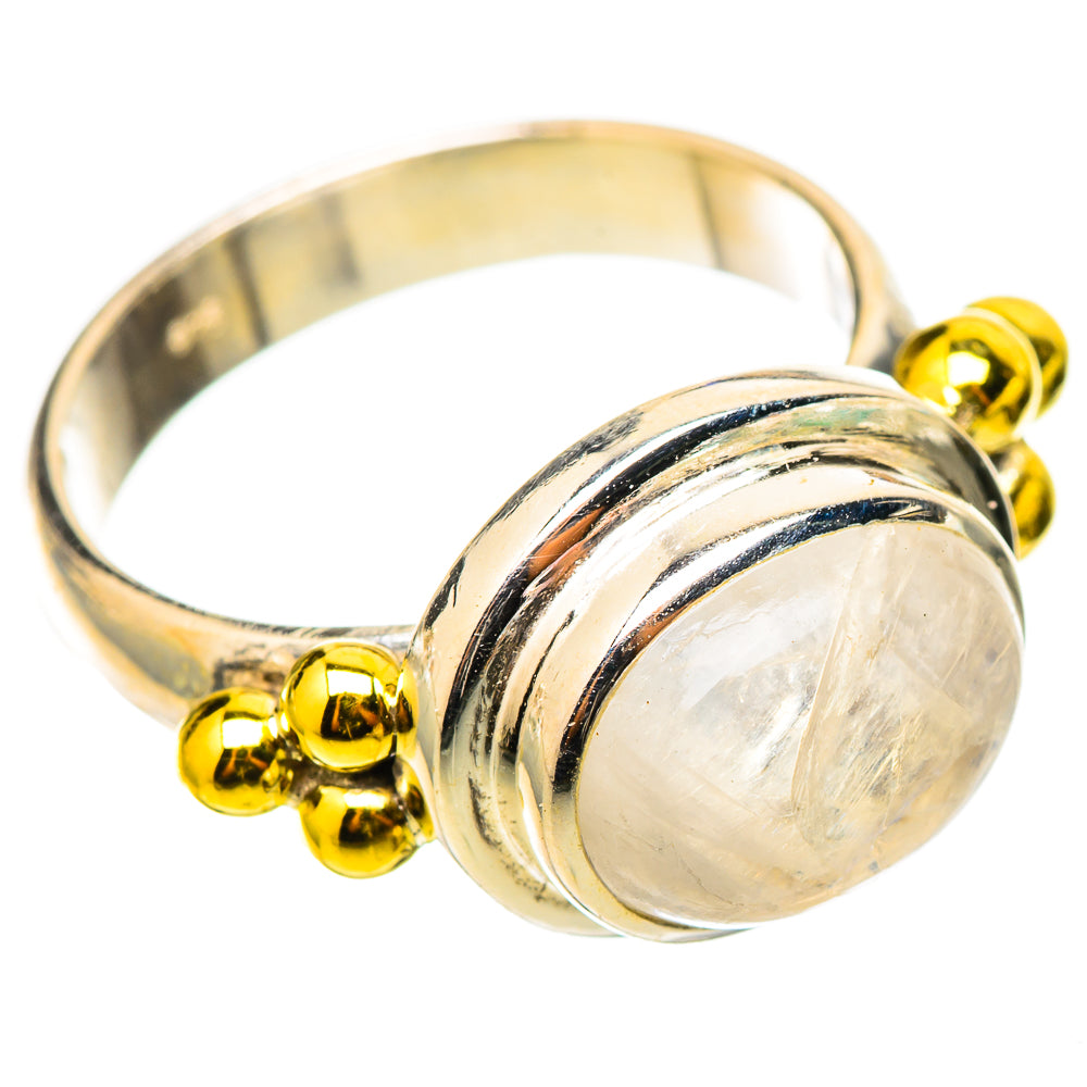 Rainbow Moonstone Rings handcrafted by Anasilvercos - RING114835 - Photo 2