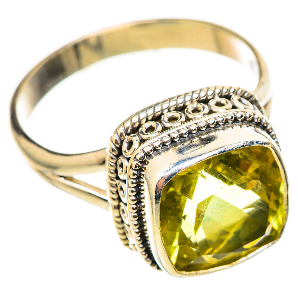 Lemon Quartz Rings handcrafted by Anasilvercos - RING114840 - Photo 2