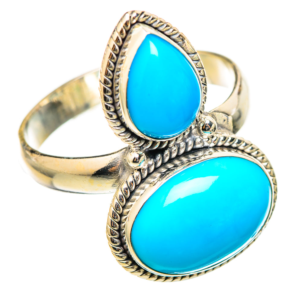 Sleeping Beauty Turquoise Rings handcrafted by Anasilvercos - RING114841 - Photo 2