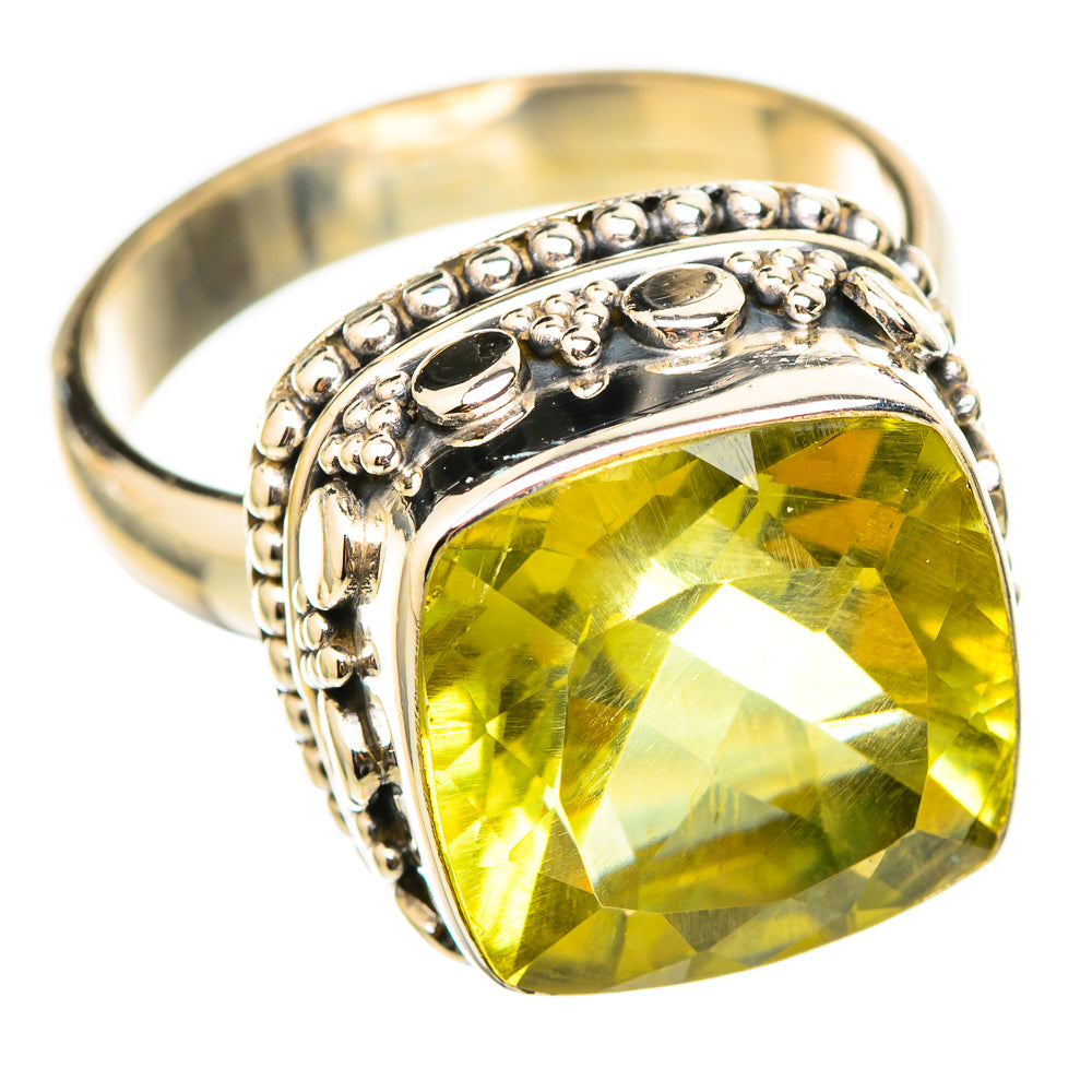 Lemon Quartz Rings handcrafted by Anasilvercos - RING114861 - Photo 2