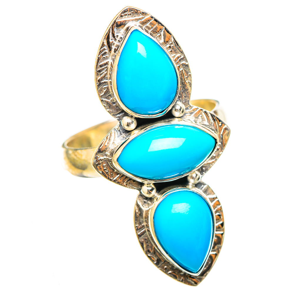 Sleeping Beauty Turquoise Rings handcrafted by Anasilvercos - RING114865 - Photo 2