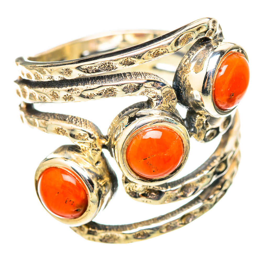 Mediterranean Red Coral Rings handcrafted by Anasilvercos - RING114874 - Photo 2