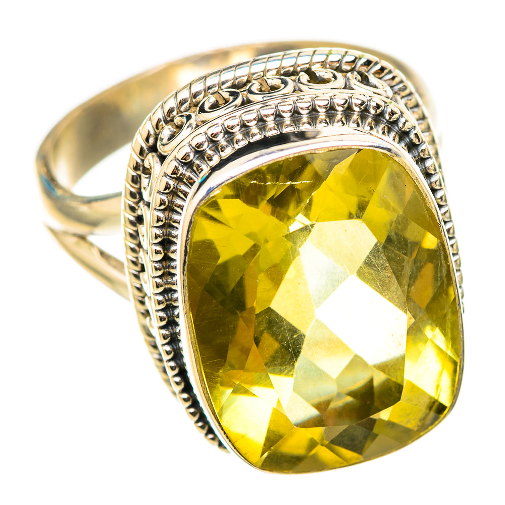 Lemon Quartz Rings handcrafted by Anasilvercos - RING114881 - Photo 2