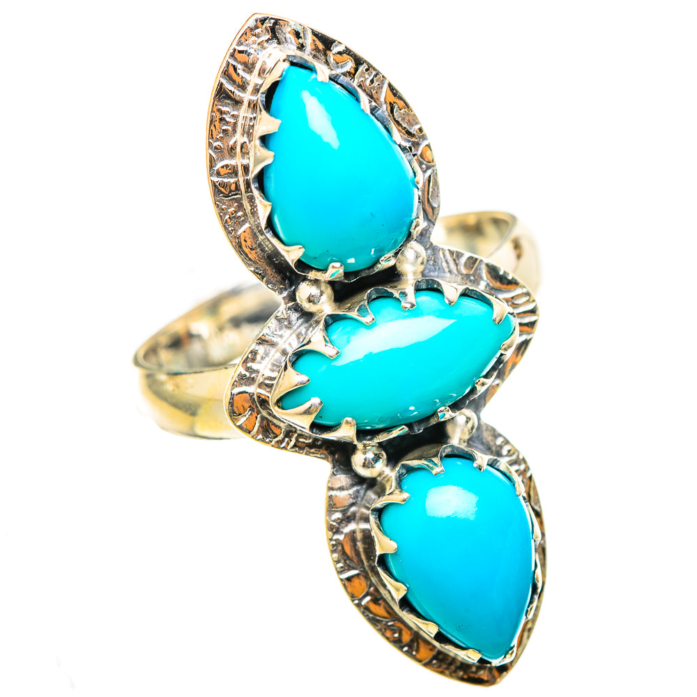 Sleeping Beauty Turquoise Rings handcrafted by Anasilvercos - RING114884 - Photo 2