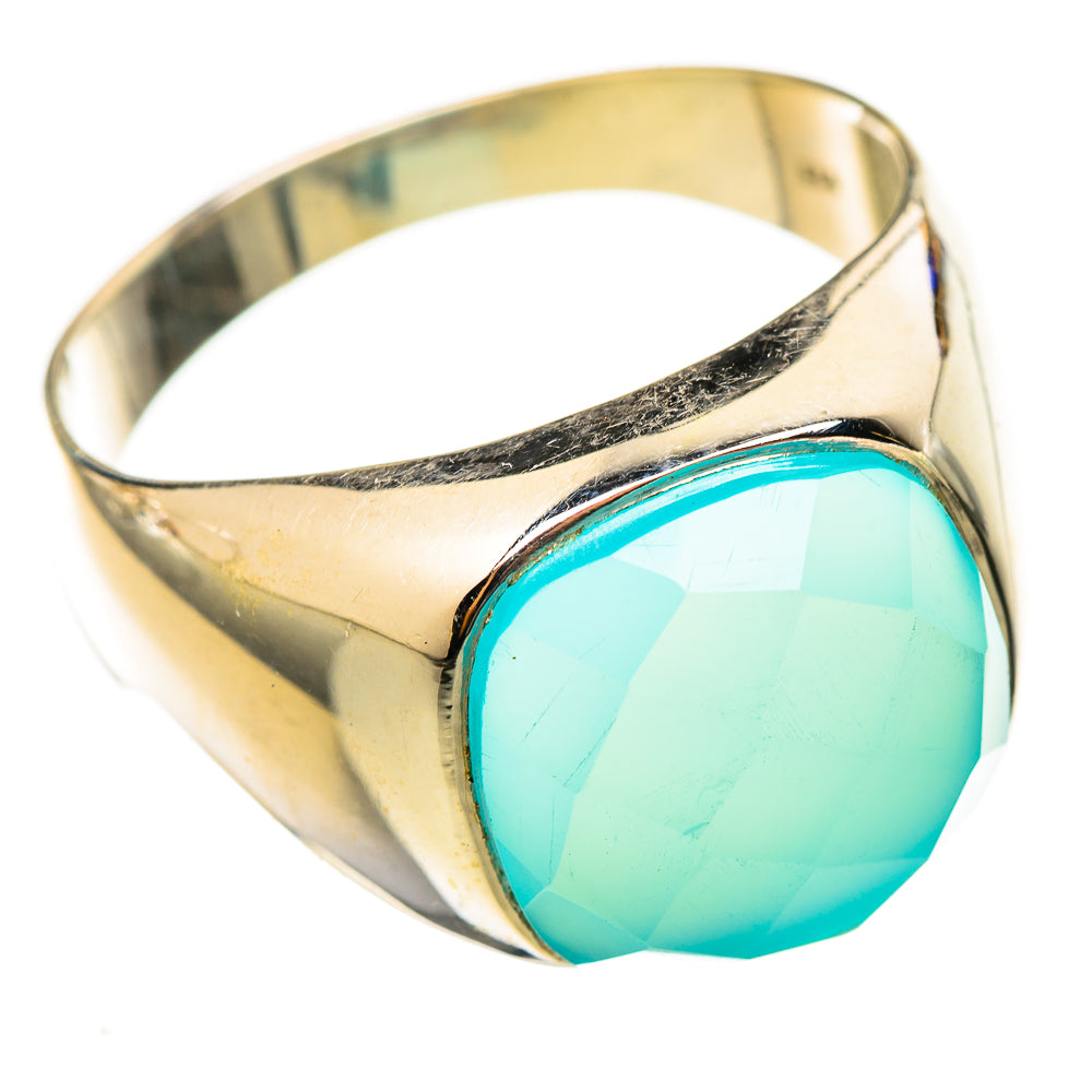 Aqua Chalcedony Rings handcrafted by Anasilvercos - RING114885 - Photo 2