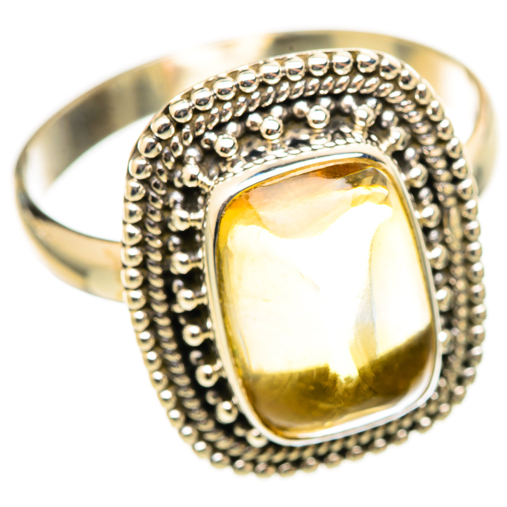 Citrine Sugarloaf Rings handcrafted by Anasilvercos - RING114890 - Photo 2