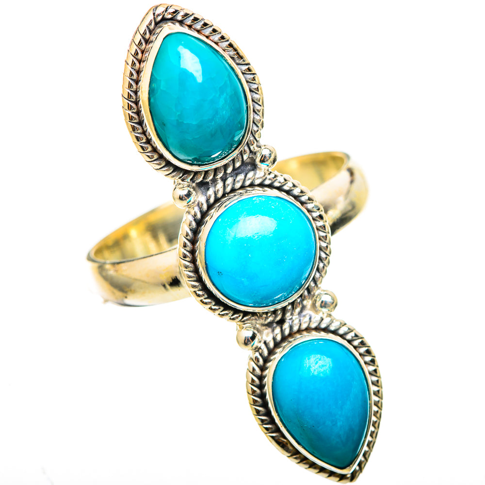 Sleeping Beauty Turquoise Rings handcrafted by Anasilvercos - RING114902 - Photo 2