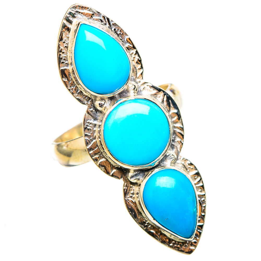 Sleeping Beauty Turquoise Rings handcrafted by Anasilvercos - RING114940 - Photo 2