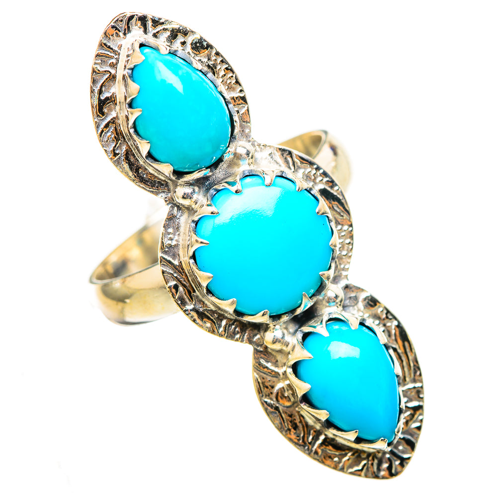 Sleeping Beauty Turquoise Rings handcrafted by Anasilvercos - RING114955 - Photo 2