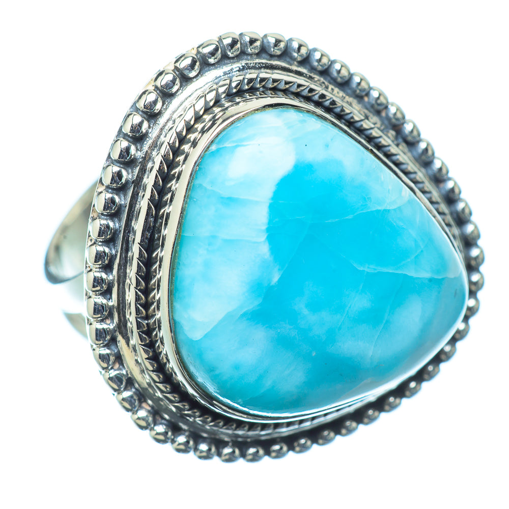 Larimar Rings handcrafted by Anasilvercos - RING11495