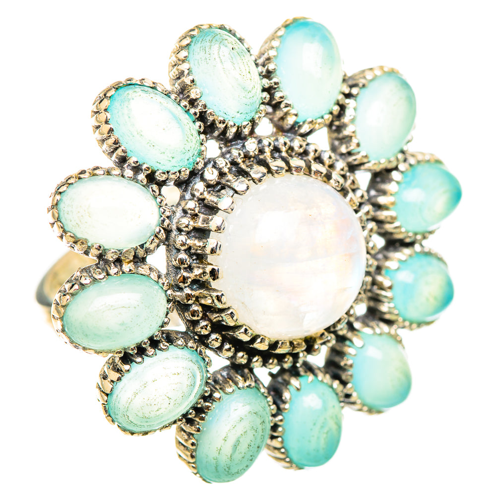 Rainbow Moonstone Rings handcrafted by Anasilvercos - RING114987 - Photo 2