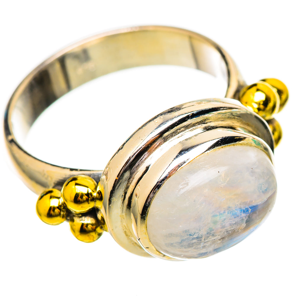 Rainbow Moonstone Rings handcrafted by Anasilvercos - RING115016 - Photo 2