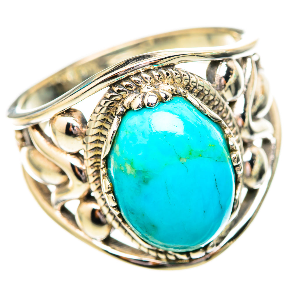 Peruvian Chrysocolla Rings handcrafted by Anasilvercos - RING115025 - Photo 2