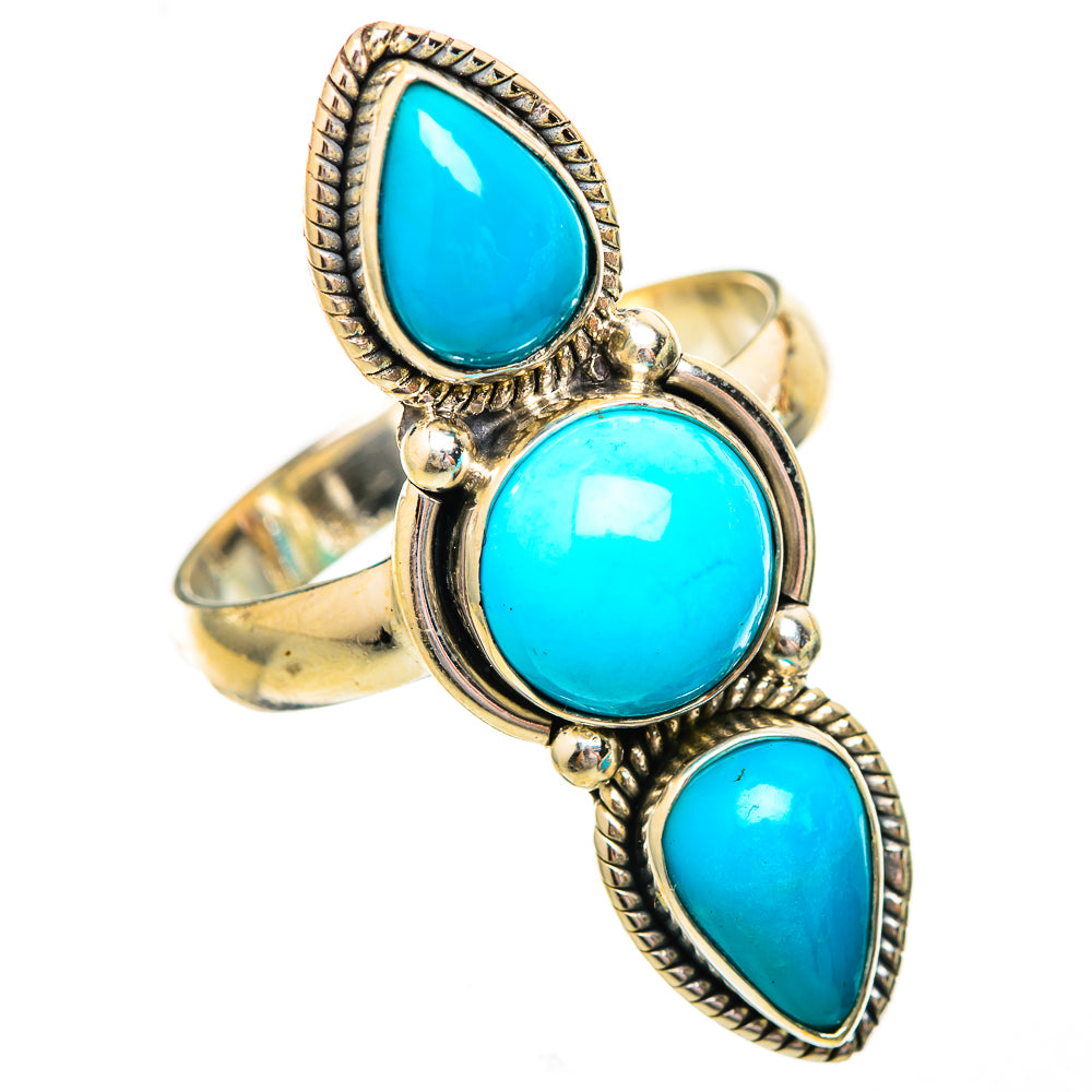 Sleeping Beauty Turquoise Rings handcrafted by Anasilvercos - RING115050 - Photo 2