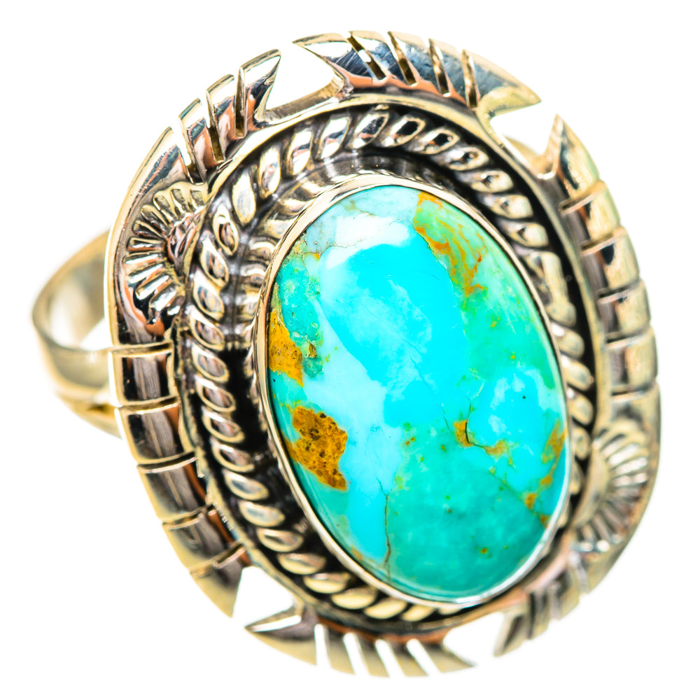 Peruvian Chrysocolla Rings handcrafted by Anasilvercos - RING115051 - Photo 2