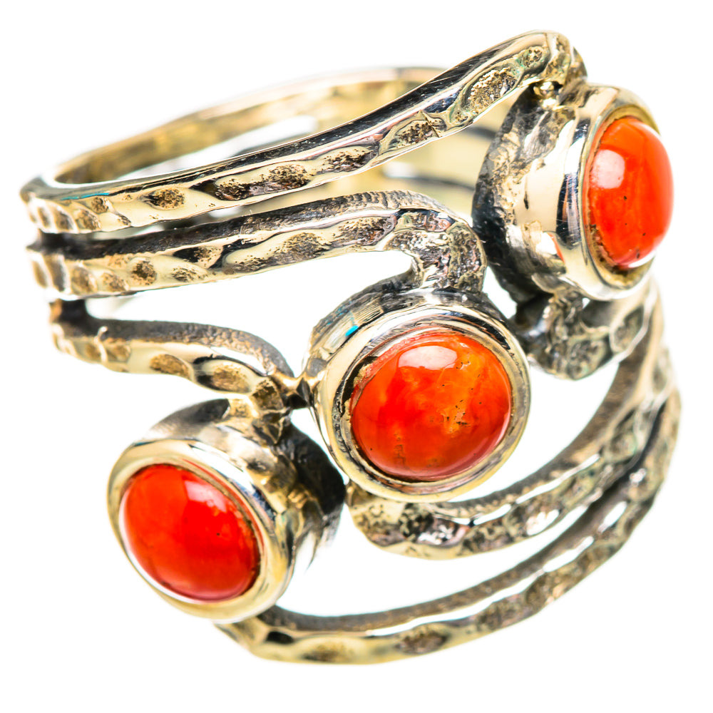 Red Coral Rings handcrafted by Anasilvercos - RING115110 - Photo 2