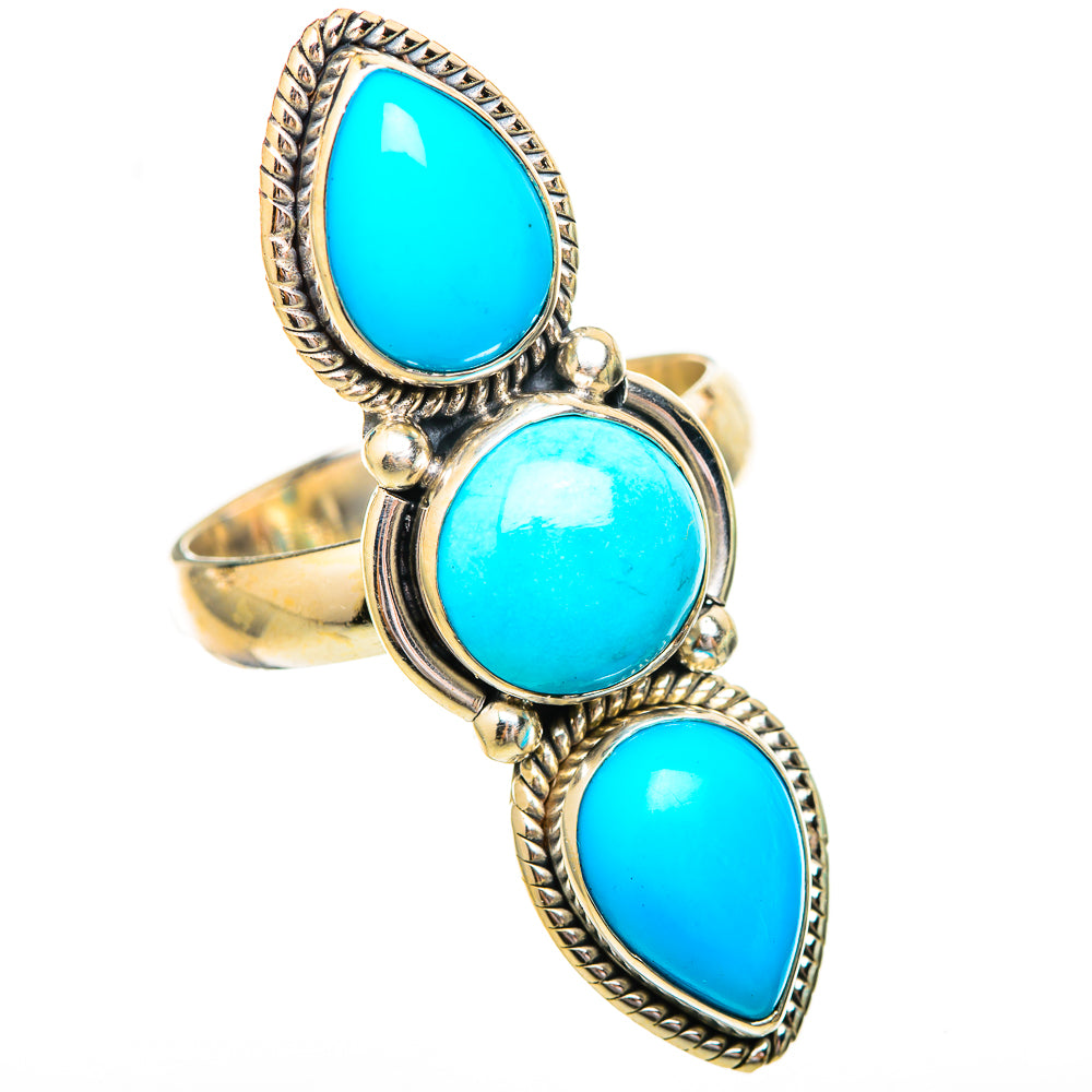 Sleeping Beauty Turquoise Rings handcrafted by Anasilvercos - RING115119 - Photo 2