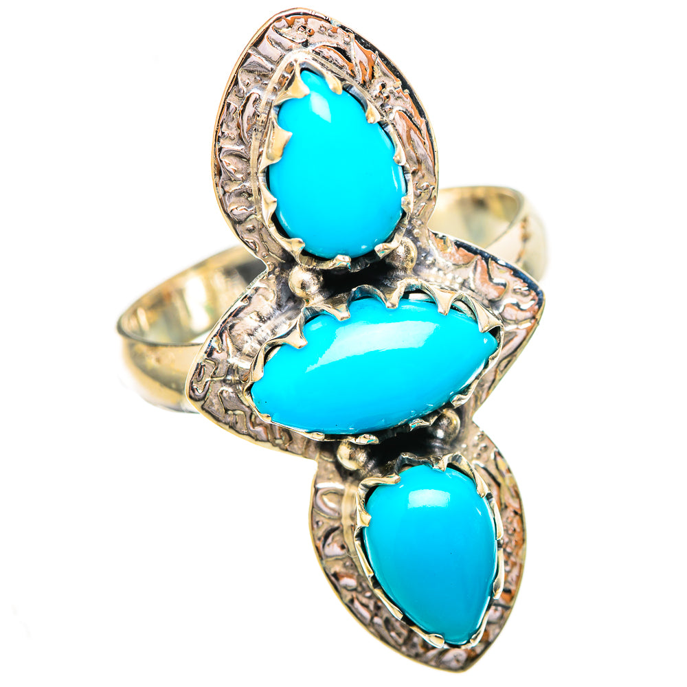 Sleeping Beauty Turquoise Rings handcrafted by Anasilvercos - RING115122 - Photo 2