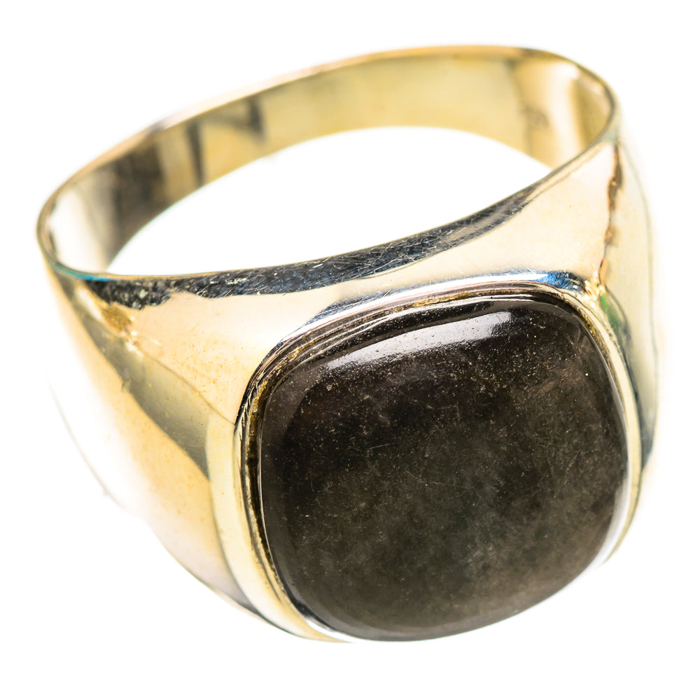 Gold Sheen Obsidian Rings handcrafted by Anasilvercos - RING115125 - Photo 2