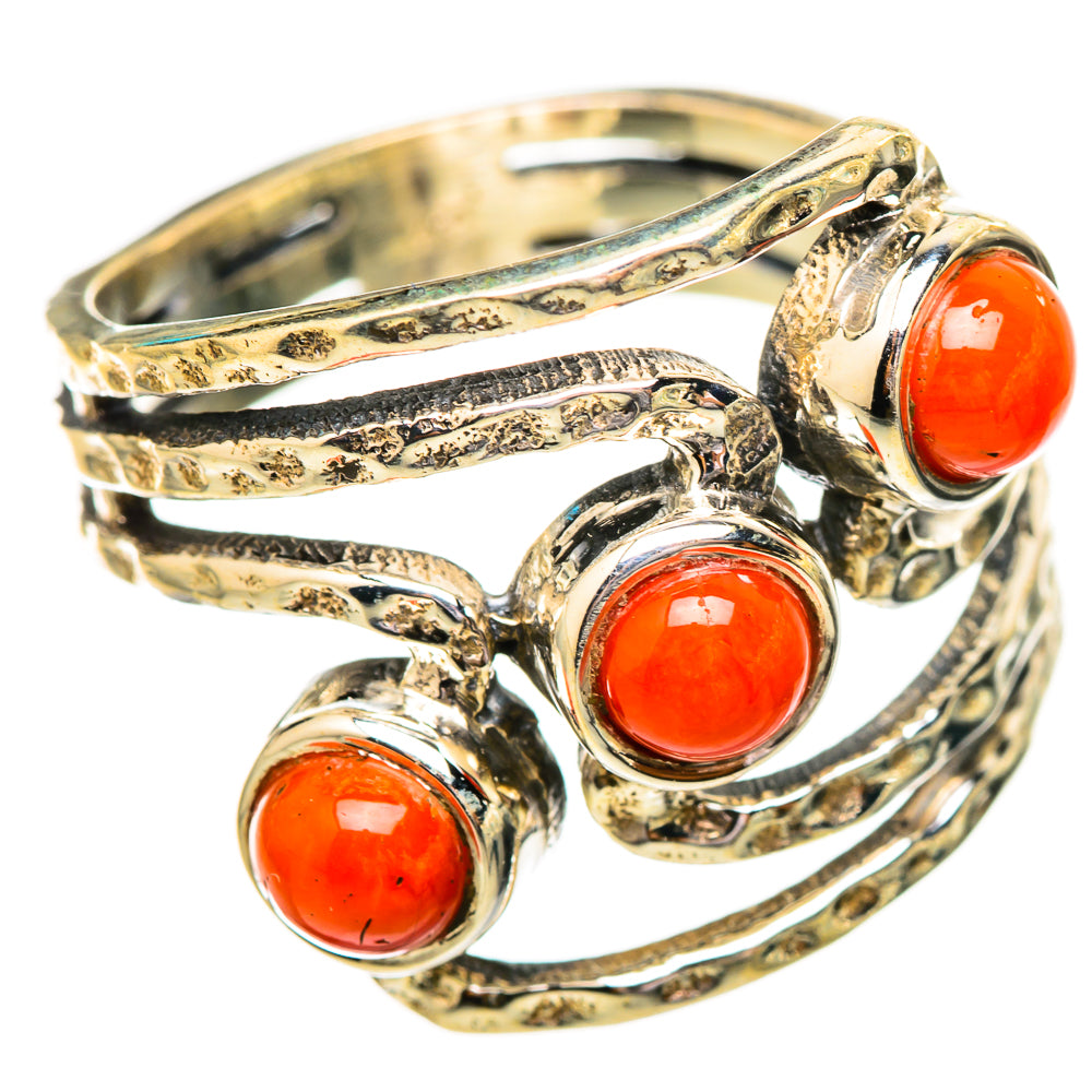 Red Coral Rings handcrafted by Anasilvercos - RING115154 - Photo 2