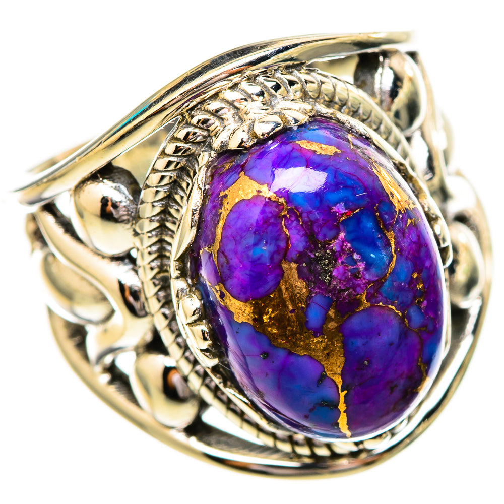 Purple Copper Composite Turquoise Rings handcrafted by Anasilvercos - RING115155 - Photo 2