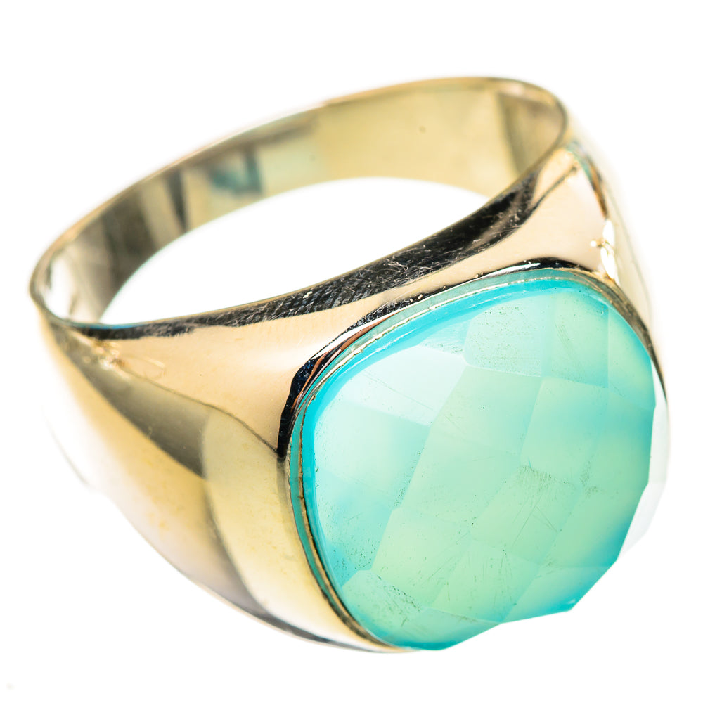 Aqua Chalcedony Rings handcrafted by Anasilvercos - RING115166 - Photo 2