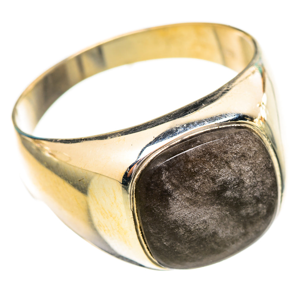 Gold Sheen Obsidian Rings handcrafted by Anasilvercos - RING115173 - Photo 2