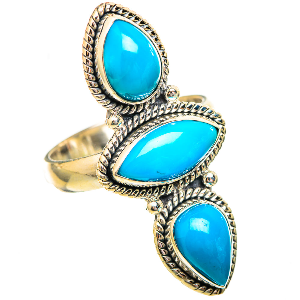 Sleeping Beauty Turquoise Rings handcrafted by Anasilvercos - RING115192 - Photo 2