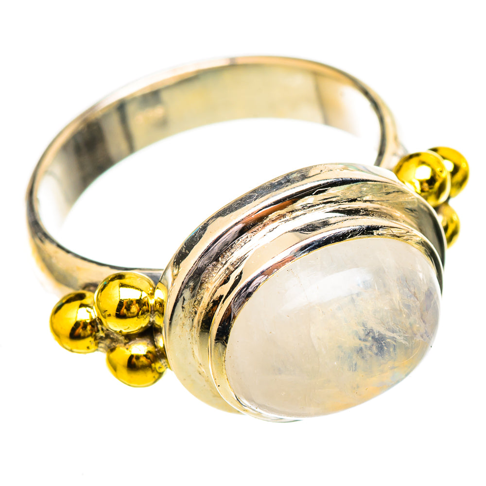 Rainbow Moonstone Rings handcrafted by Anasilvercos - RING115204 - Photo 2