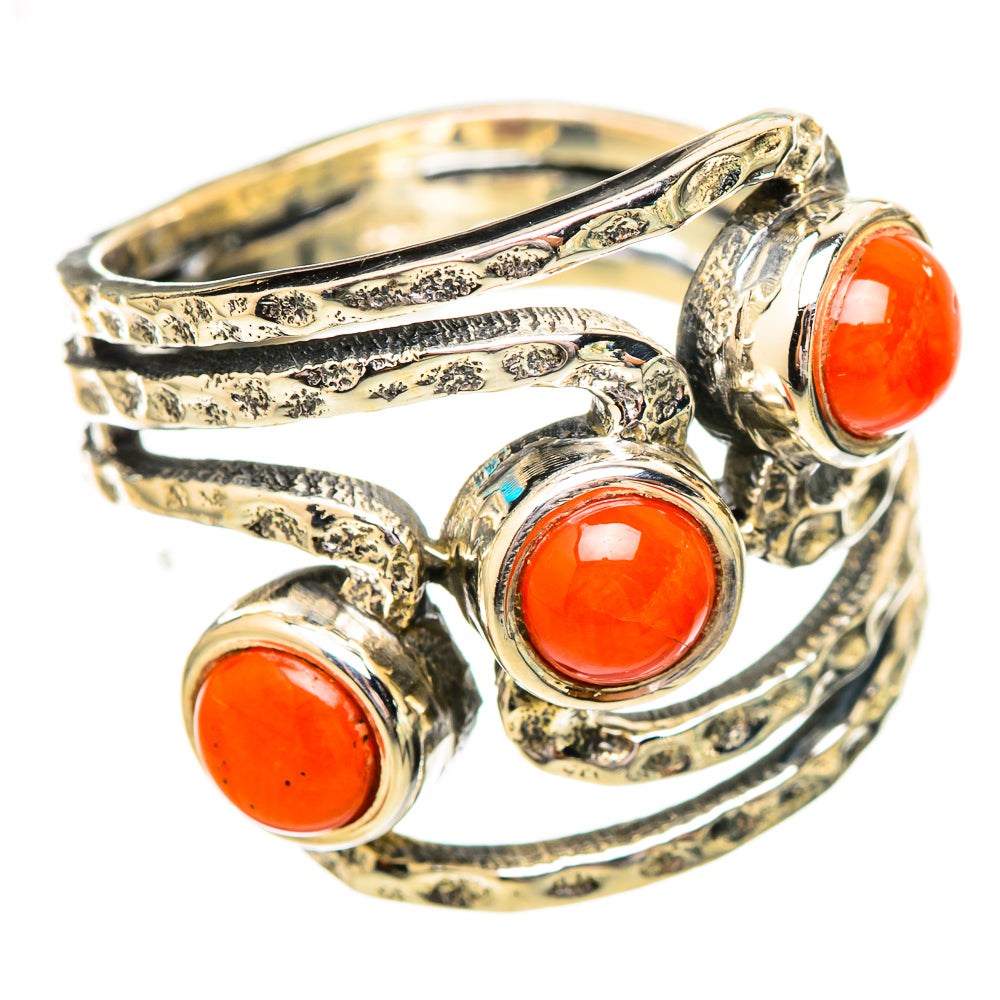 Red Coral Rings handcrafted by Anasilvercos - RING115220 - Photo 2
