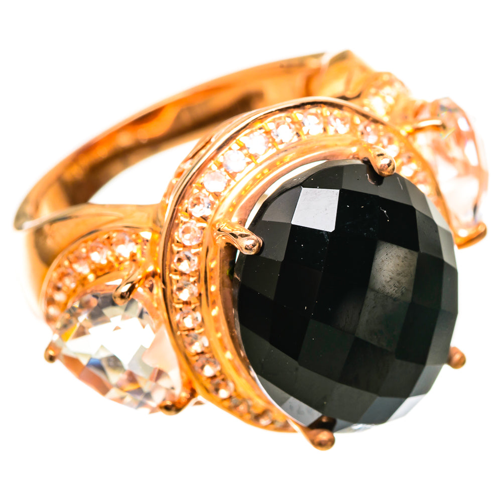 Black Onyx, White Quartz Rings handcrafted by Anasilvercos - RING115246 - Photo 2