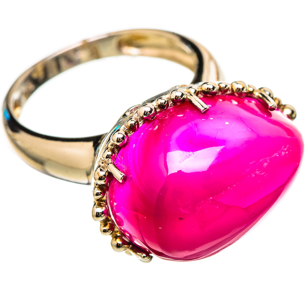 Pink Agate Rings handcrafted by Anasilvercos - RING115307 - Photo 2