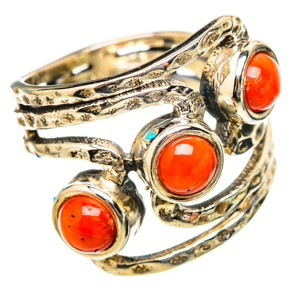Red Coral Rings handcrafted by Anasilvercos - RING115336 - Photo 2