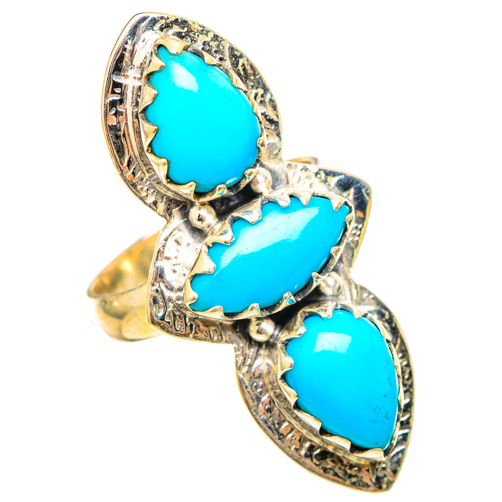 Sleeping Beauty Turquoise Rings handcrafted by Anasilvercos - RING115350 - Photo 2