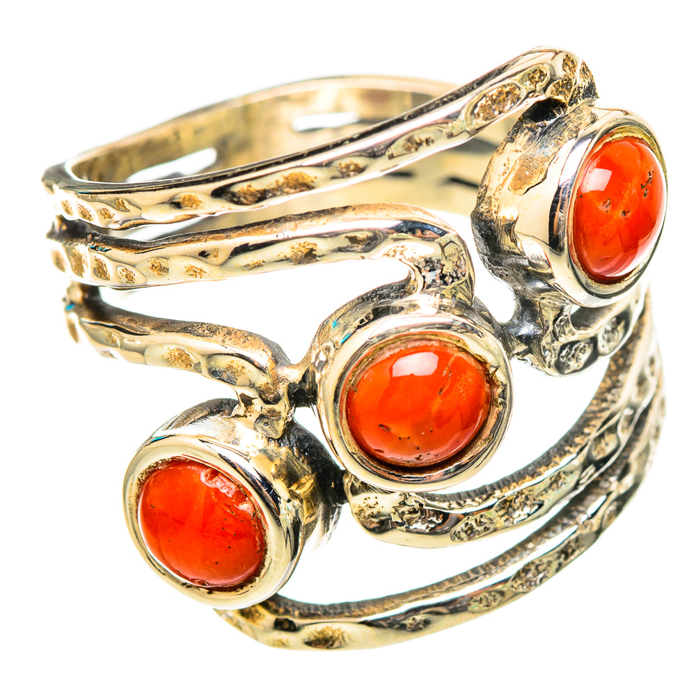 Red Coral Rings handcrafted by Anasilvercos - RING115363 - Photo 2