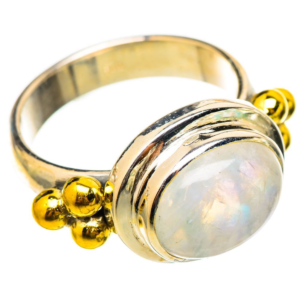 Rainbow Moonstone Rings handcrafted by Anasilvercos - RING115398 - Photo 2
