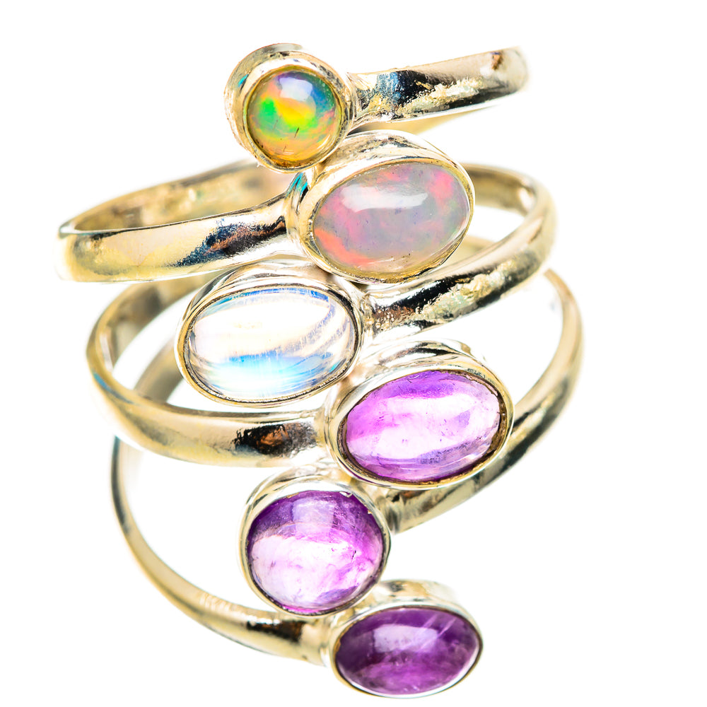 Ethiopian Opal Rings handcrafted by Anasilvercos - RING115403 - Photo 2