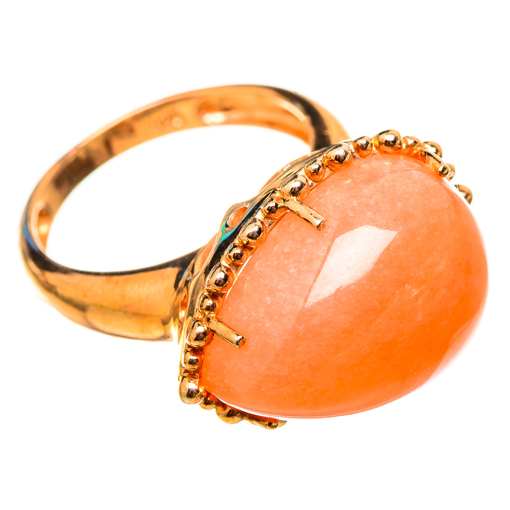 Peach Moonstone Rings handcrafted by Anasilvercos - RING115459 - Photo 2