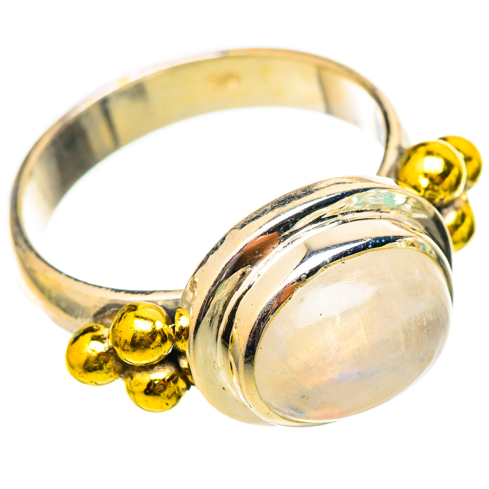 Rainbow Moonstone Rings handcrafted by Anasilvercos - RING115484 - Photo 2