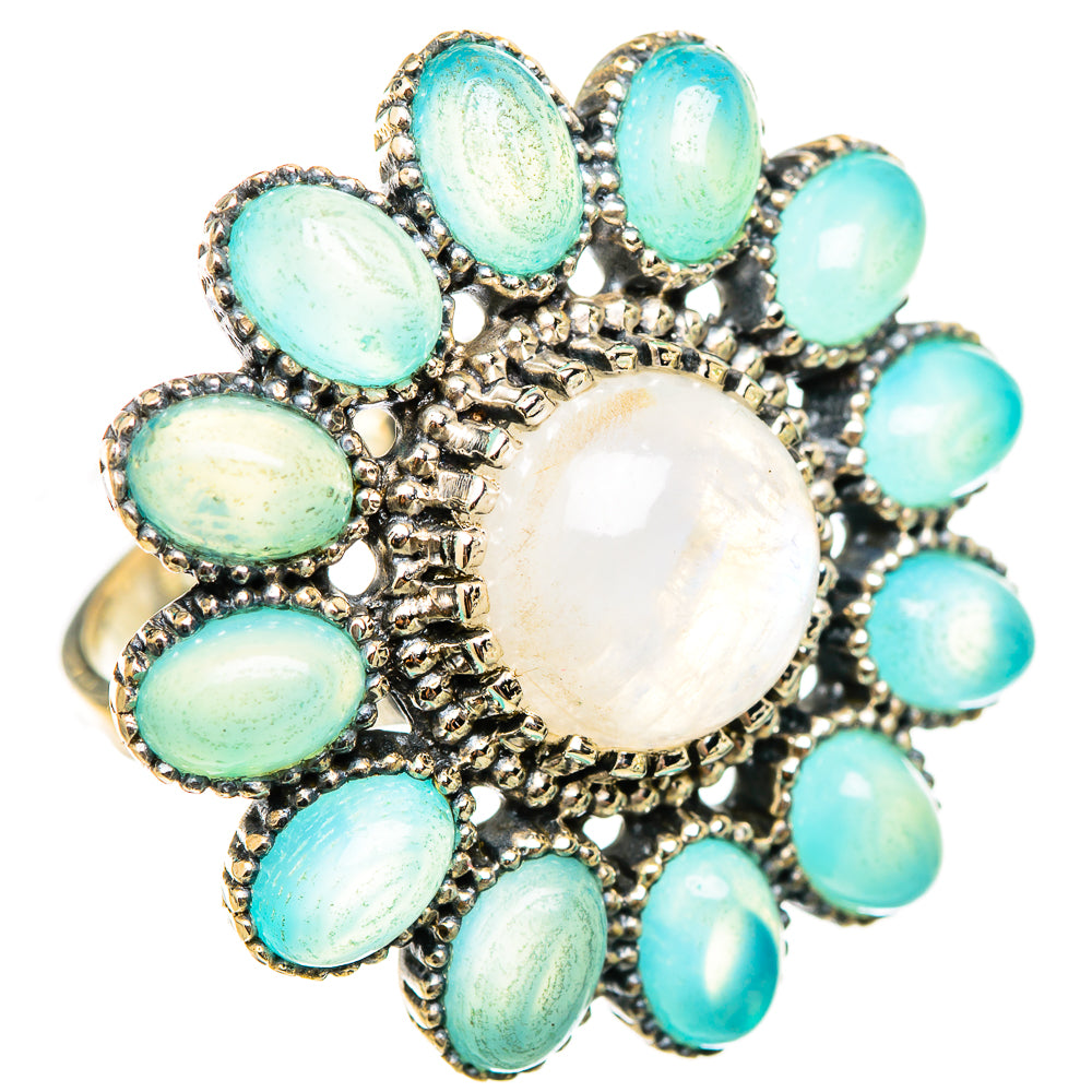 Rainbow Moonstone Rings handcrafted by Anasilvercos - RING115503 - Photo 2