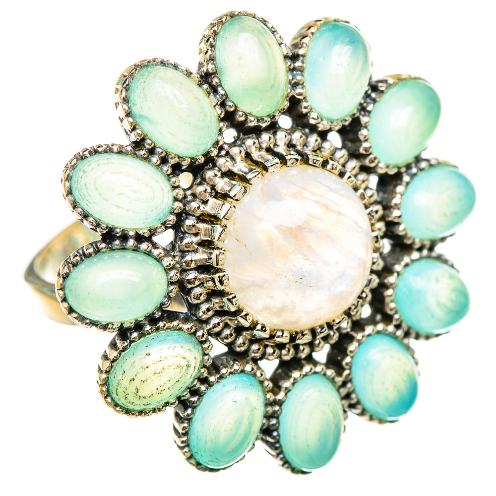 Rainbow Moonstone Rings handcrafted by Anasilvercos - RING115548 - Photo 2