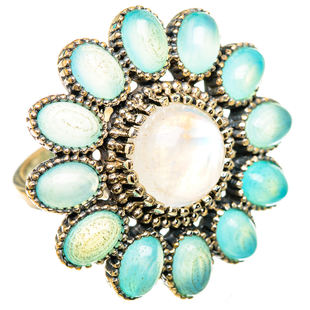 Rainbow Moonstone Rings handcrafted by Anasilvercos - RING115561 - Photo 2