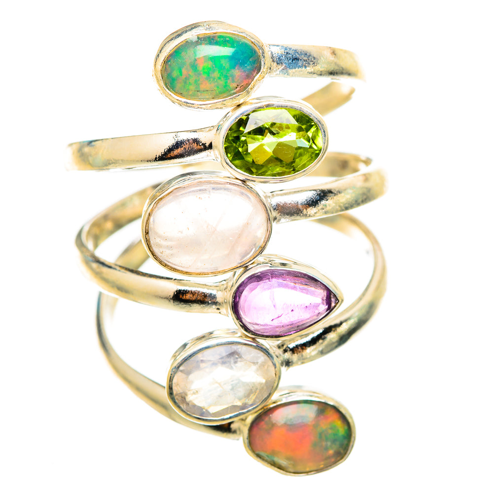 Rainbow Moonstone Rings handcrafted by Anasilvercos - RING115573 - Photo 2