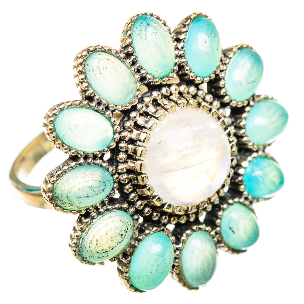 Rainbow Moonstone Rings handcrafted by Anasilvercos - RING115576 - Photo 2