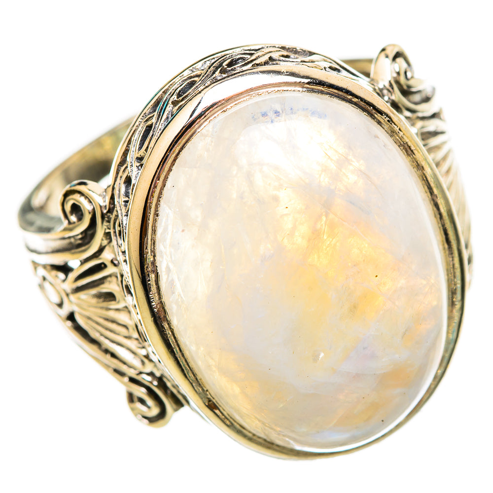 Rainbow Moonstone Rings handcrafted by Anasilvercos - RING115672 - Photo 2