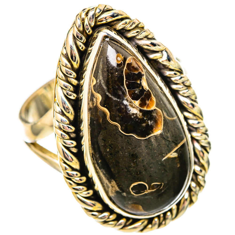 Turritella Agate Rings handcrafted by Anasilvercos - RING115682 - Photo 2