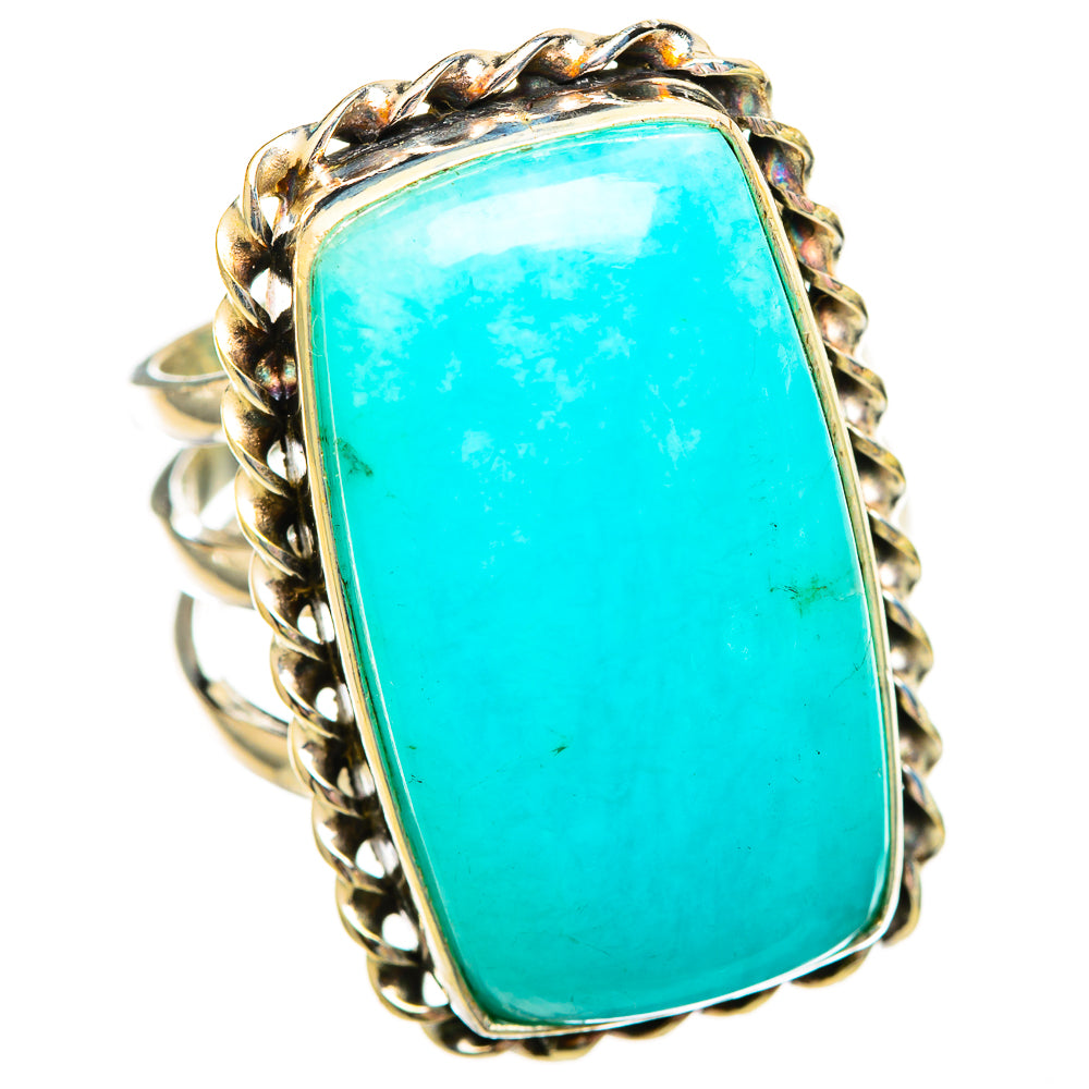 Peruvian Amazonite Rings handcrafted by Anasilvercos - RING115697 - Photo 2