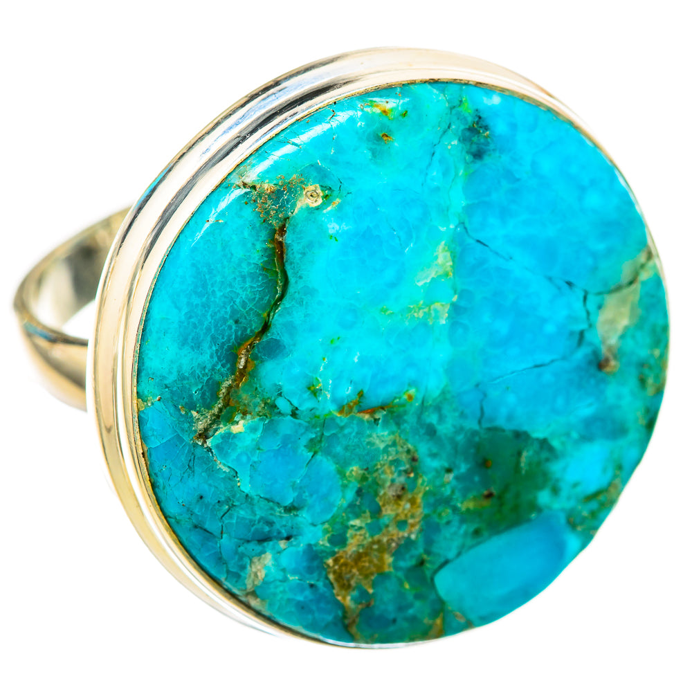 Peruvian Chrysocolla Rings handcrafted by Anasilvercos - RING115701 - Photo 2