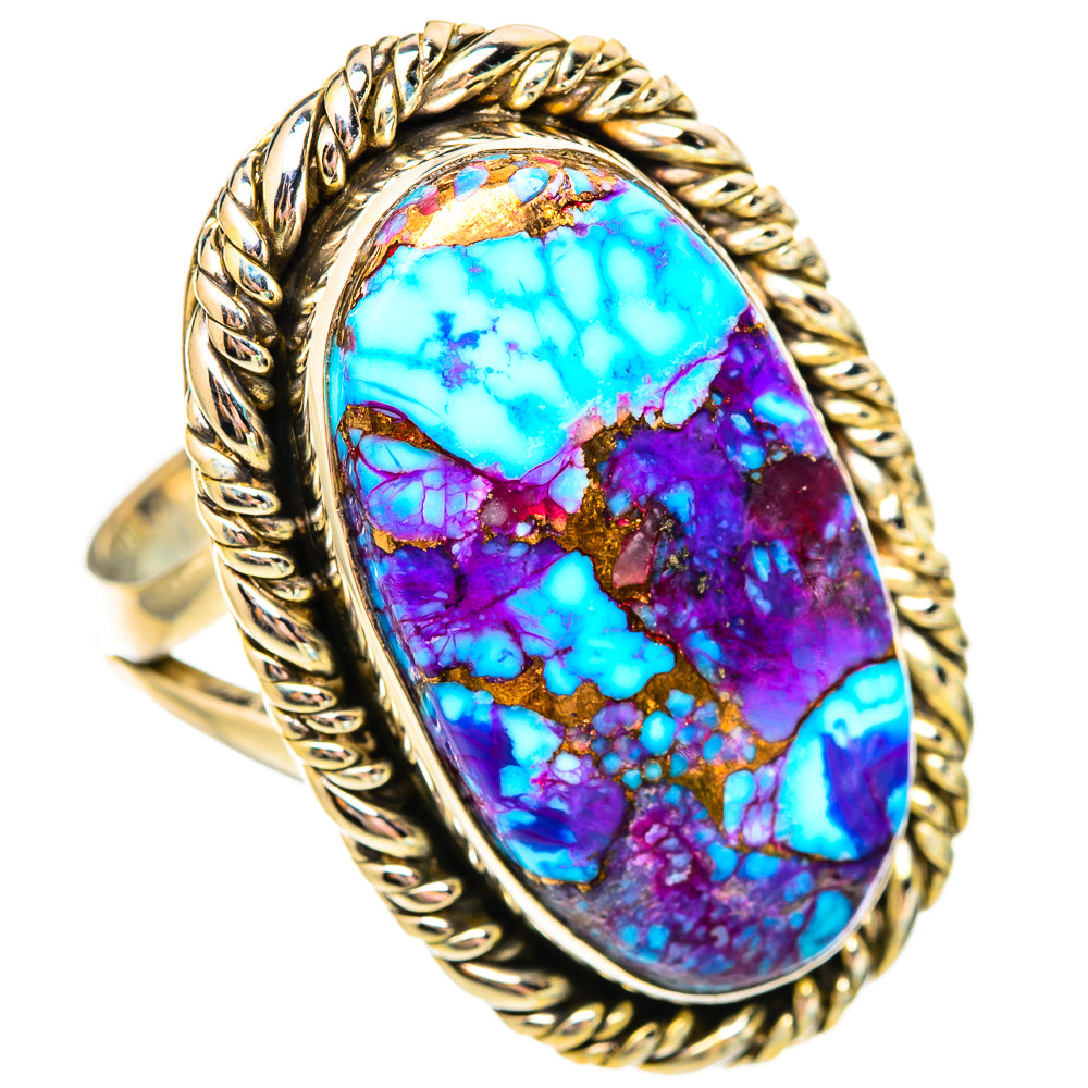 Spiny Oyster Turquoise Rings handcrafted by Anasilvercos - RING115756 - Photo 2